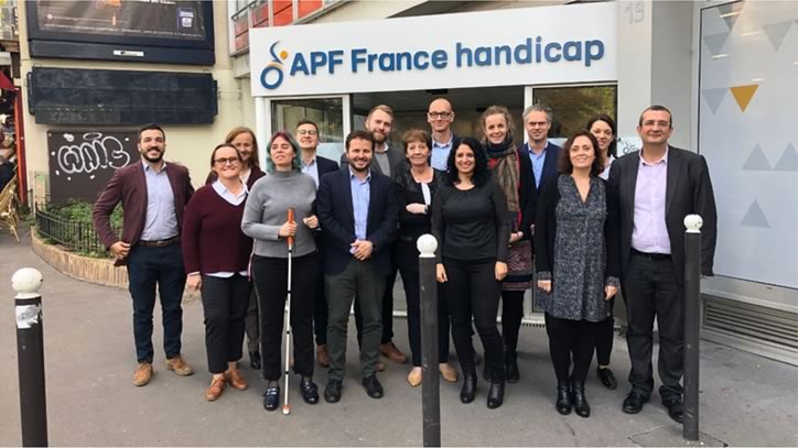 Delegación del Proyecto ante la sede de APF France Handicap