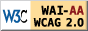 W3c WAI WCAG 2.0 AA logo