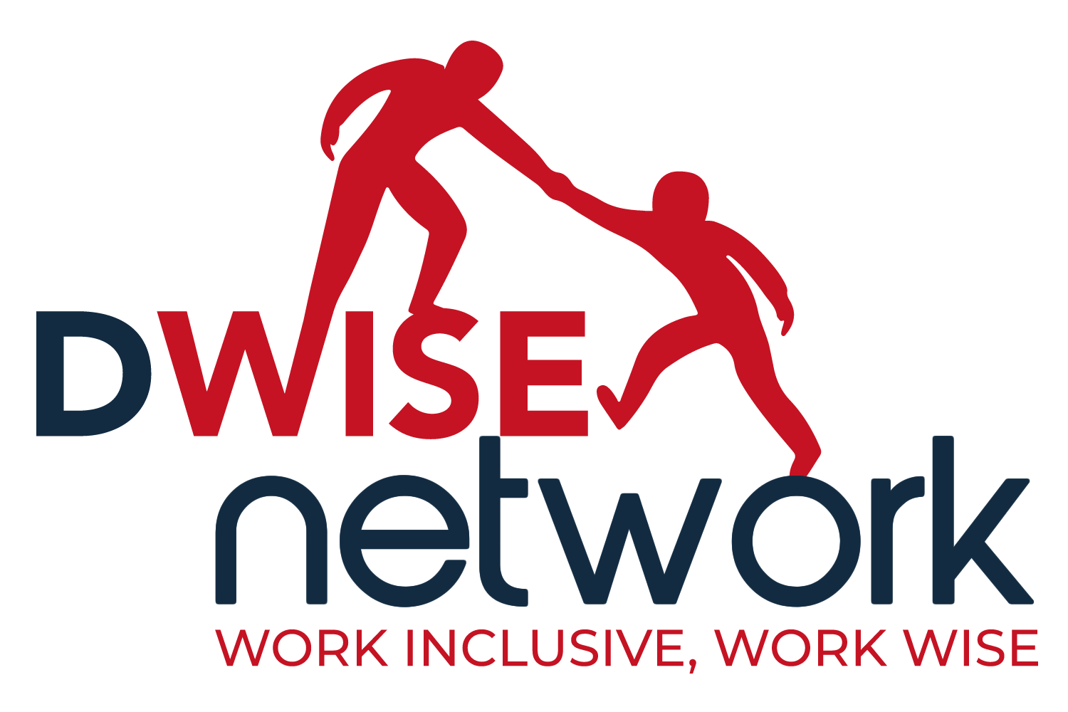 Logo D-WISE Network. Work inclusive, work wise: go to homepage